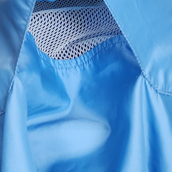 VINTAGE IZOD LACOSTE Jacket Mens Medium Blue Windbreaker 90s Retro Vented Light - Picture 11 of 15